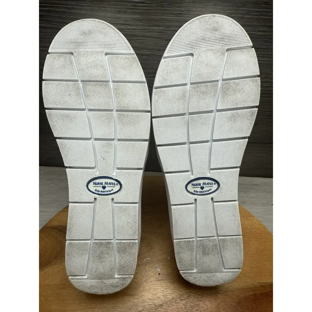 Nurse Mates Adela Slip-On Shoes, White, Women's 6.5 W